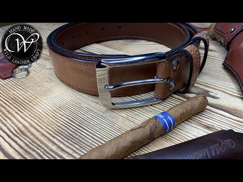 Видео: Leather Belt/Ремень поясной/брючный из кожи от #wildleathercraft