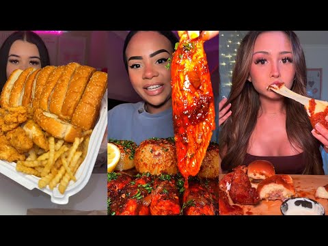 Видео: Подборка TIKTOK Mukbang | Cane's, Seafood Boil, Chili's, Wingstop, McDonald's и многое другое!