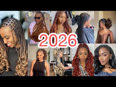 Видео: ‼️Самые красивые прически с косами без узлов и локонами для темнокожих женщин в 2026 году‼️Обязат...