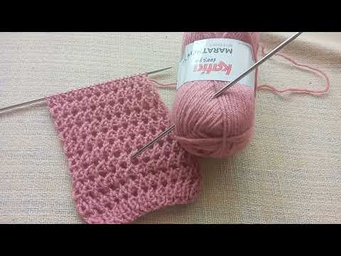 Видео: МК.Ну очень лёгкий, но красивый ажурный узор спицами.