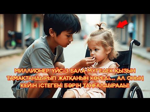 Видео: Миллионер үйсіз бала мүгедек қызын тамақтандырып жатқанын көреді. оның кейін істегені  таңғалдырды..