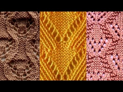 Видео: Красивейшие узоры со схемами, вязание спицами. Beautiful patterns with diagrams, knitting.