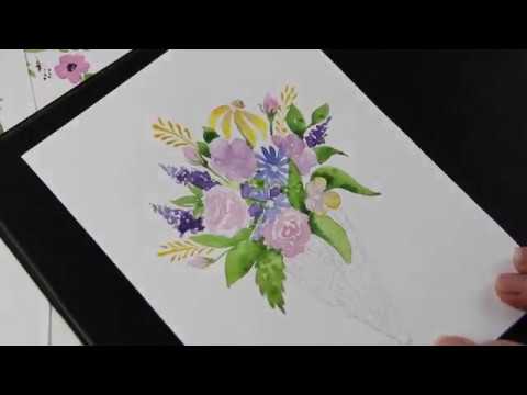 Видео: Как рисовать букет акварелью. Ботанический скетч. Часть 2