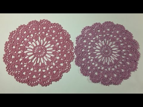 Видео: Красивая, ажурная салфетка  крючком. Мастер-класс.