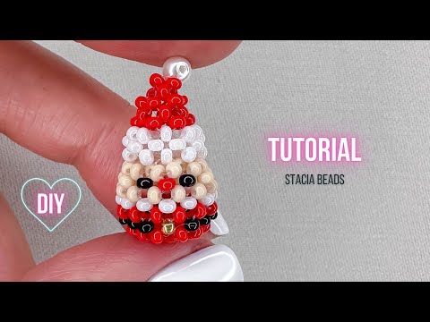 Видео: Мини Амигуруми Санта из бисера | Beaded Santa