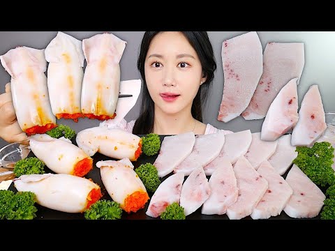 Видео: ASMR MUKBANG | Сашими Из Тунца + Икра В Кальмарах🦑 Комочи-Ярика  | eating | Real Sound Mukbang