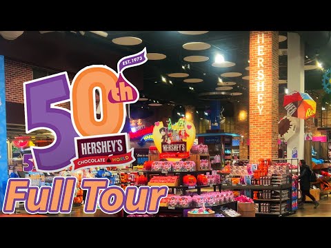 Видео: 50-летие Hershey's Chocolate World | Полный тур | Февраль 2023 г.