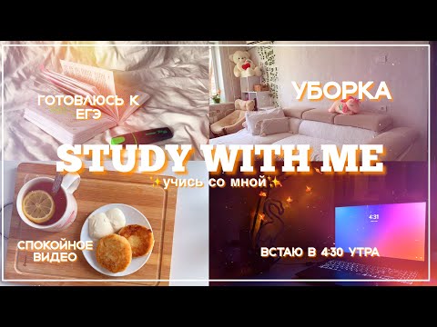 Видео: STUDY WITH ME/ *спокойное видео*/ мотивация на учёбу/ готовлюсь к ЕГЭ