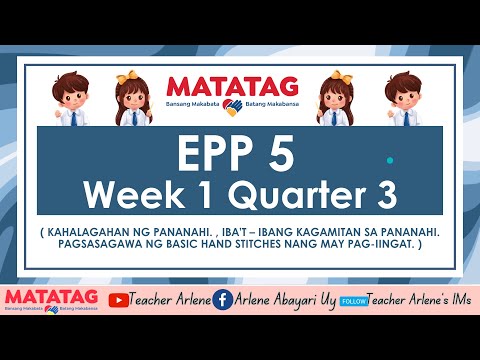 Видео: EPP 5 Неделя 1 Четверть 3 Швейное задание Выполнение основных ручных стежков