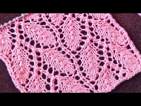 Видео: 🔝 Красивый ажурный узор спицами Вяжется легко + схема узора