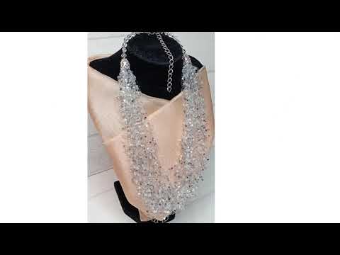 Видео: ВОЗДУШНОЕ  колье из лабрадорита, бусин и бисера. AIR necklace made of labradorite, beads,seed beads.