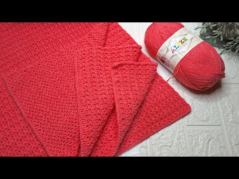 Видео: МК простой узор крючком// Красивый и очень простой узор крючком// Плед крючком