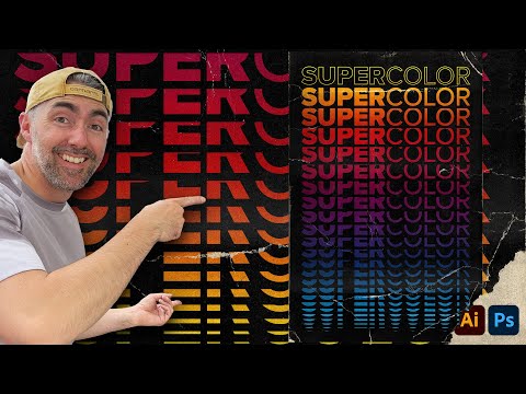 Видео: Создайте эффект красочного текста с помощью этого трюка в Illustrator Blend Tool