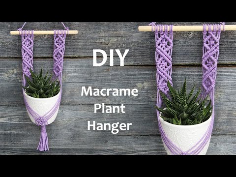Видео: DIY Macrame Plant Hanger Tutorial | DIY Macrame Wall Hanging Tutorial | Макраме Кашпо для Цветов