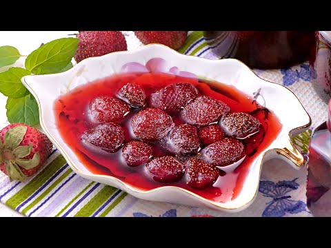 Видео: 🍓Классическое Клубничное Варенье! Яркое Варенье из Клубники с целыми, как мармелад ягодами!🍓