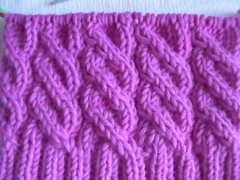 Видео: УЗОР  СПИЦАМИ : "ЖГУТ№1"