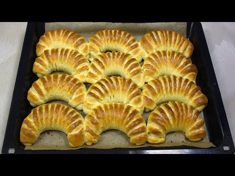 Видео: Пышные Рогалики на Дрожжевом Тесте | Ароматная Начинка из Орехов и Любимого Варенья.