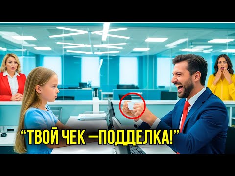 Видео: Кассир Банка РАЗОРВАЛ Чек Маленькой Девочки Ради Шутки – Не Зная, Что Её Мать – Владелец Банка...