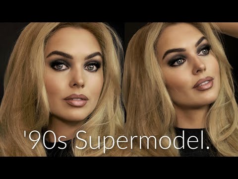 Видео: Урок по макияжу супермодели 90-х: легкие smoky eyes и нюдовая помада в стиле 90-х!