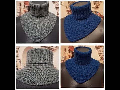 Видео: Детская манишка спицами. Утепляем наших деток! Подробное описание процесса вязания.