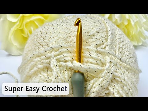 Видео: ПОСМОТРИТЕ, как КРАСИВО! Необычный узор крючком для простых проектов - Вязка крючком для начинающих