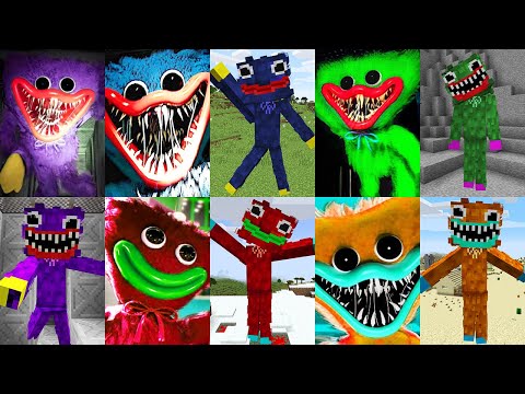 Видео: ВСЕ ВИДЫ ХАГГИ ВАГГИ В МАЙНКРАФТ POPPY PLAYTIME MINECRAFT МОД SCP HUGGY WUGGY