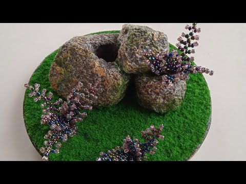 Видео: Подставка для бисерного дерева. Stand for beaded tree.