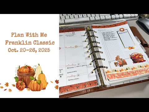 Видео: Планируйте вместе со мной || 20–26 октября 2025 г. || Franklin Classic Chestnut Vintage Aurora