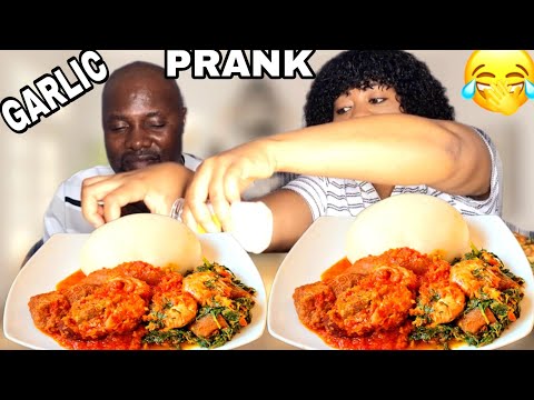 Видео: Розыгрыш с чесночной пастой над моим мужем* пошёл не так* Африканская кухня мукбанг|эфориро и тол...