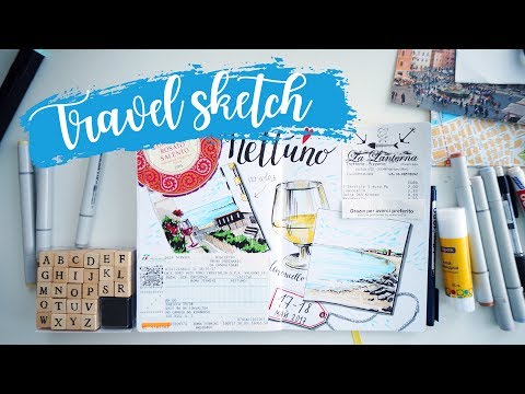 Видео: Travel sketch | SPEEDPAINT | Зарисовки из путешествий | Скетчинг маркерами