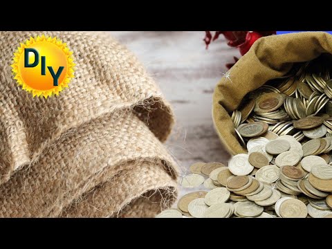 Видео: Идея из мешковины ! Как сделать денежный мешочек из мешковины. Шкатулка супер!!!! DIY/рукоделие.