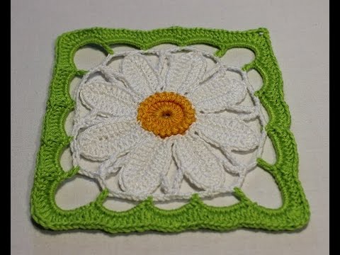 Видео: Daisy Granny Square Как связать крючком ромашку