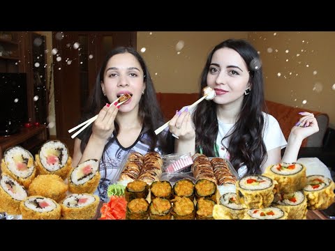 Видео: 40 ГОРЯЧИХ СУШИ/ РОЛЛОВ  MUKBANG/не ASMR #AykaEmilly Ask Fatima
