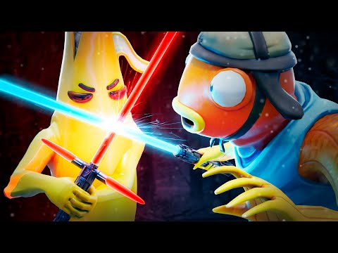 Видео: 50 Бананов vs 50 Карасей на СВЕТОВЫХ МЕЧАХ в Фортнайт!