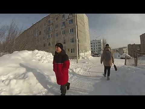 Видео: Сокол, Магадан.  Воскресная прогулка.  12 февраля 2023 г.