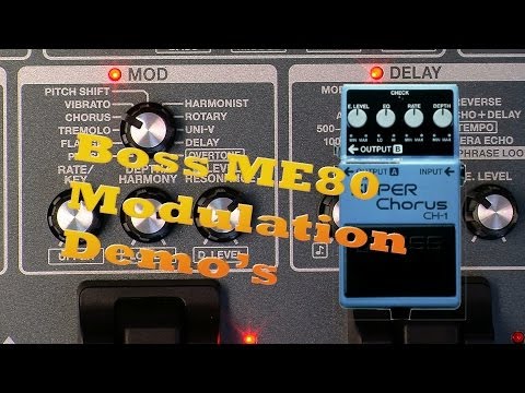 Видео: Демонстрация звука модуляции Boss ME-80