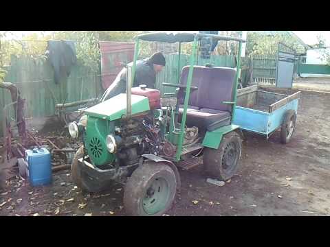 Видео: Самодельный минитрактор с двигателем УД-2. Часть 2. Homemade mini-tractor with UD-2 engine. Part 2.