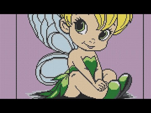 Видео: плед крючком феечка Динь-Динь часть 8