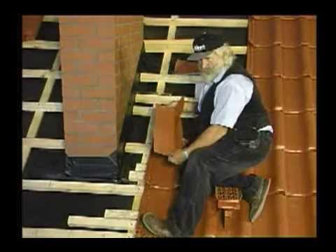 Видео: Монтаж керамической черепицы - обработка дымохода