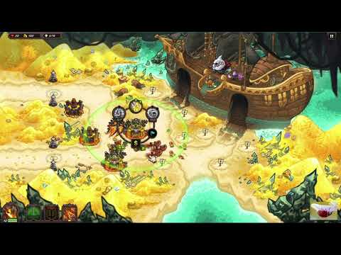 Видео: Kingdom Rush Vengeance (Безумец)→ 41. Остров Сокровищ & Башня Кораблекрушение Огров vs Босс Блэкторн