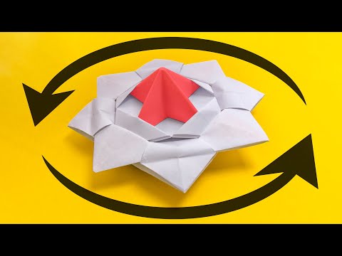 Видео: Оригами: юла. Как сделать юлу из бумаги А4 без клея и без ножниц - сложное оригами