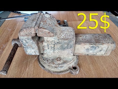 Видео: Тиски с металлома, восстановление. Vise Restoration USSR