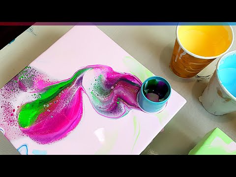 Видео: ТОП-5 Ярких и Весенних Техник Акриловой Заливка - Простые идеи для начинающих - Жидкий акрил