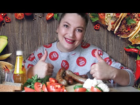 Видео: Mukbang. Сезон мангала открыла! Колбаски на углях + овощи. Духовка куплена!  Аппетита! ♥