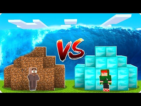 Видео: БАЗА БОГАТОГО VS БАЗА БЕДНОГО, чтобы выжить при цунами в Minecraft!!