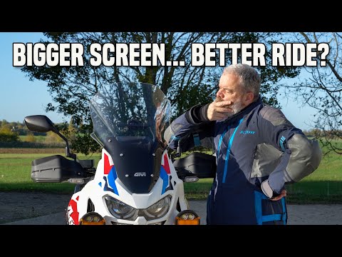Видео: Экран Givi Touring против стандартного AFRICA TWIN — стоит ли менять?