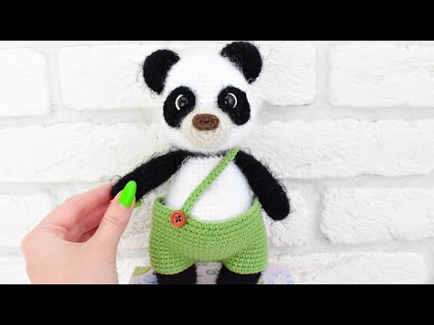 Видео: Панда крючком/Мастер класс/Бесплатный видеоурок/1 Часть