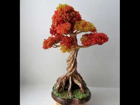 Видео: Самые красивые бонсаи из бисера. Топ 20. Август - декабрь 2016