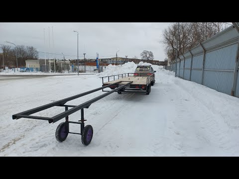 Видео: Выкатная платформа на ПЧЕЛО-прицепеп УЗМК