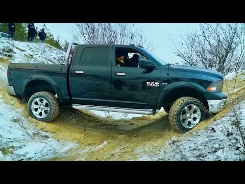 Видео: БЕЗБАШЕННЫЙ DODGE RAM, БРУТАЛЬНЫЙ JEEP RUBICON, ЧЕТКИЙ JIMNY, ПУШКА AUDI Q7 и др. на бездорожье.